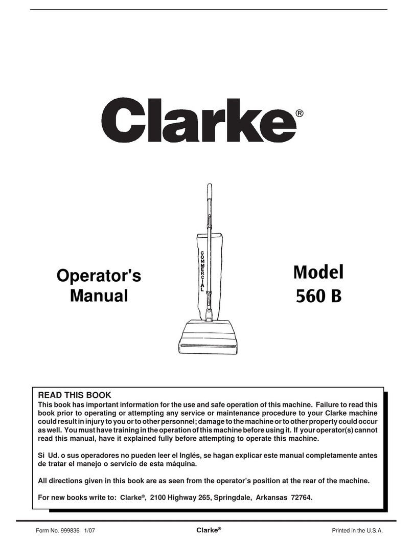Clarke 560 B User manual Clarke 560 B User manual