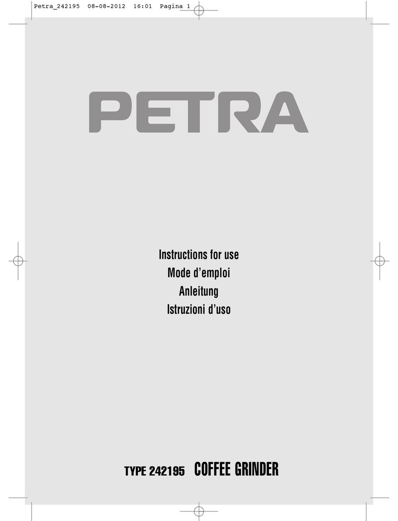 Petra COFFEE GRINDER User manual