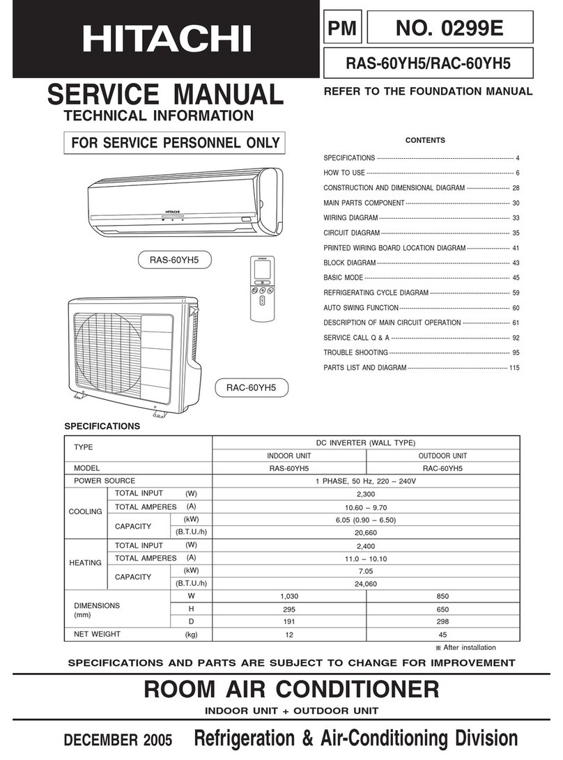 Hitachi Summit RAS-60YH5 Service manual