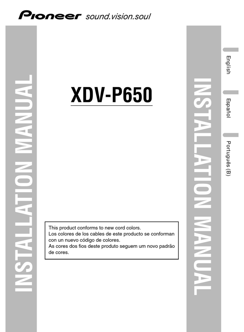 Pioneer XDV-P650 installation manual