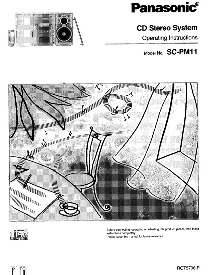 Panasonic SCPM11 - CD STEREO SYSTEM operating instructions