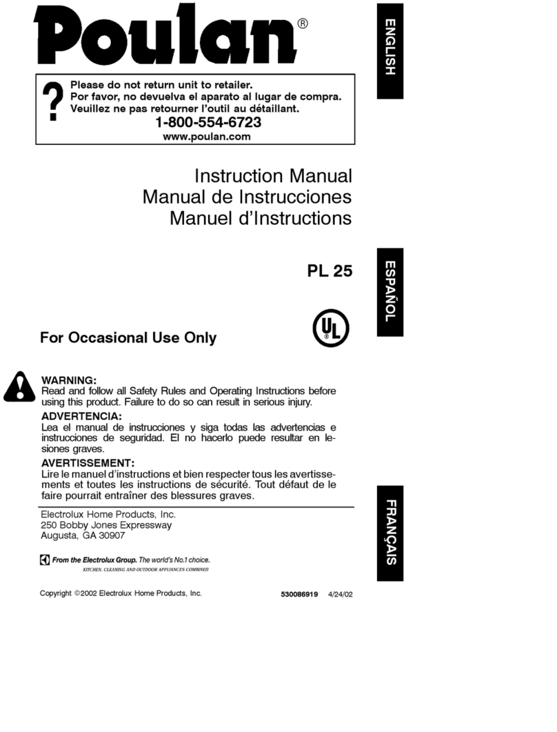 Poulan Pro PL 25 User manual