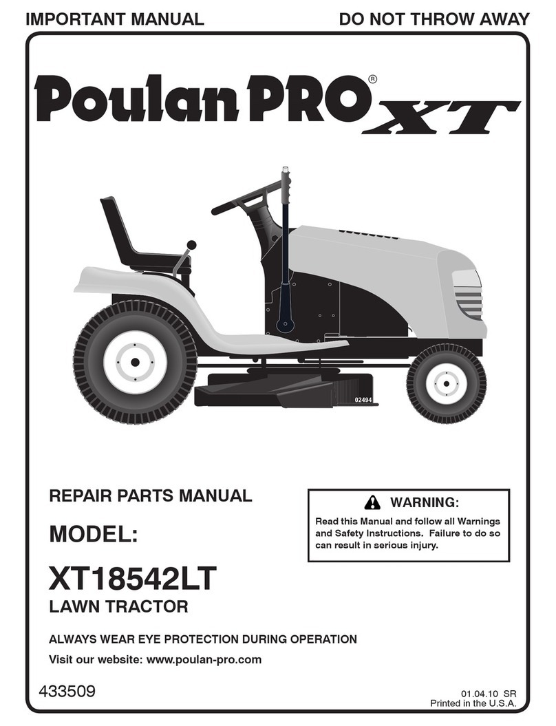 Poulan Pro XT XT18542LT parts manual