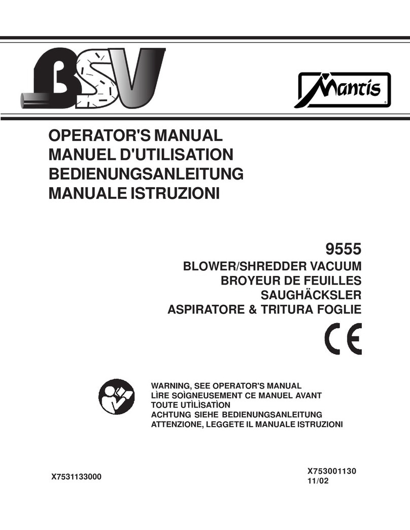 Mantis 9555 User manual