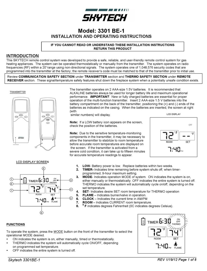 Skytech 3301 BE-1 User manual