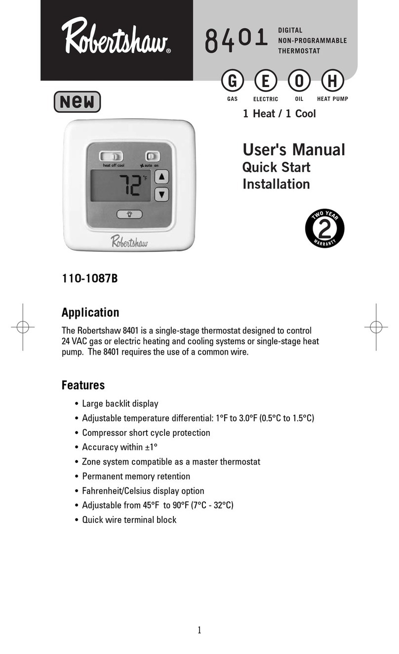 Robertshaw 8401 user manual