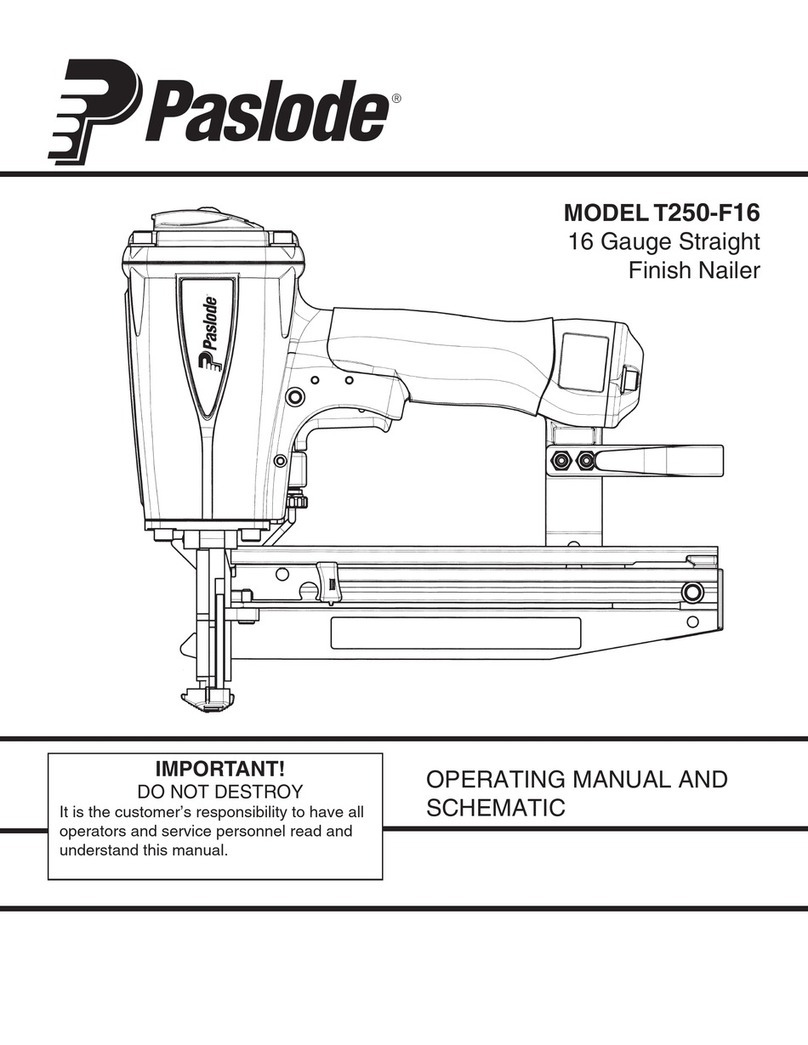 Paslode T250-F16 User manual