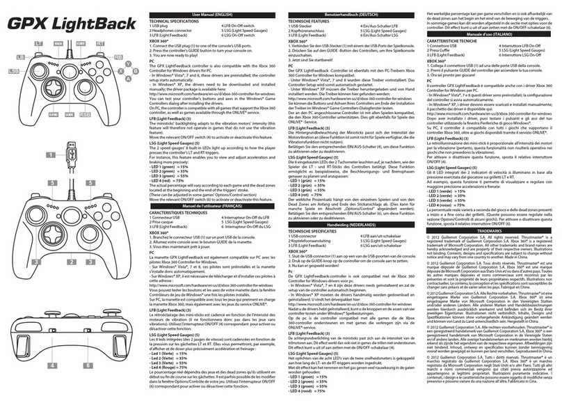Thrustmaster GPX LightBack User manual