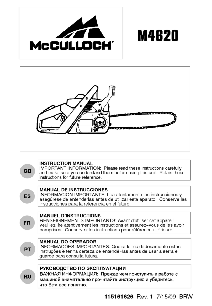McCulloch M4620 User manual