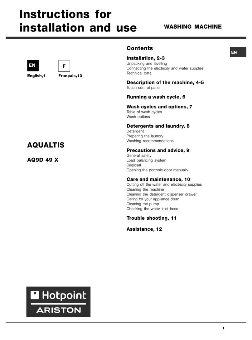 Hotpoint Ariston Aqualtis AQ9D 49 X Instructions for installation and use