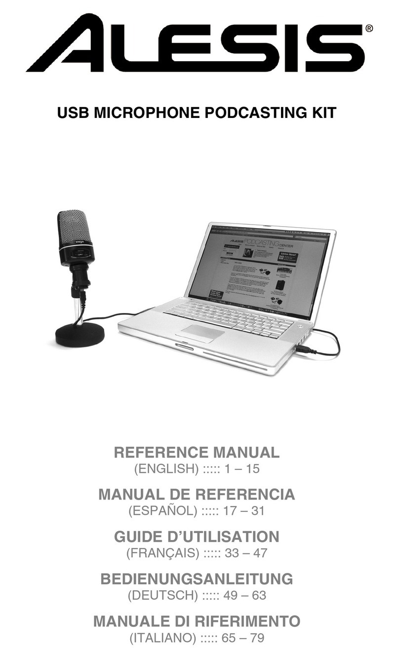 Alesis USB MICROPHONE PODCASTING KIT Reference manual