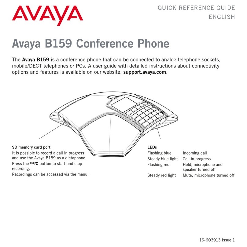 Avaya B159 Series User manual Avaya B159 Series User manual