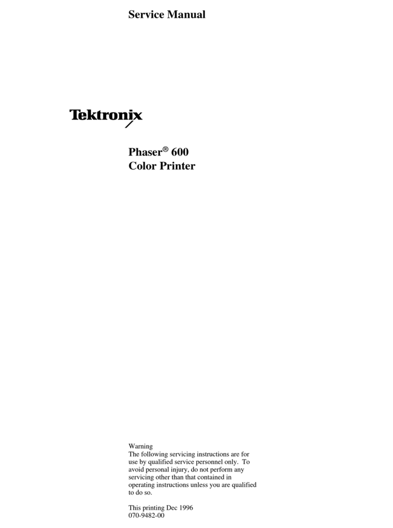 Tektronix Phaser 600 User manual