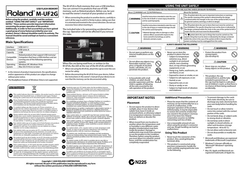 Roland M-UF2G user guide