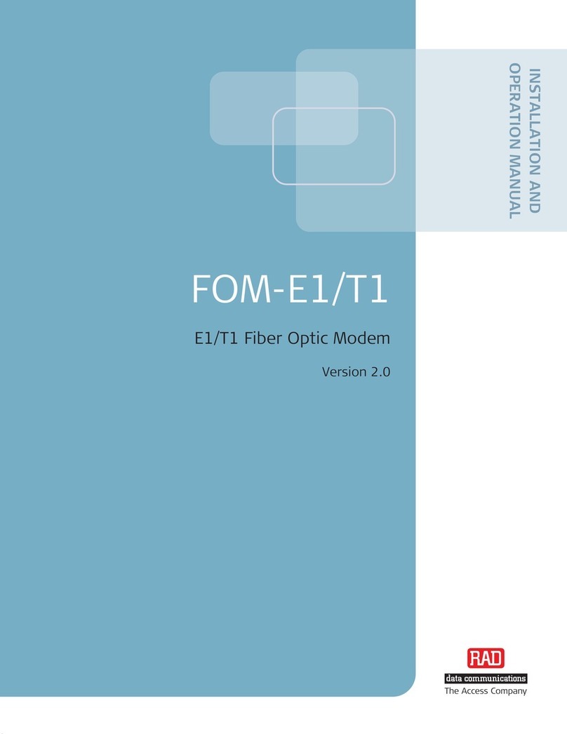 Radiant Communications FOM-E1 Installation and operation manual