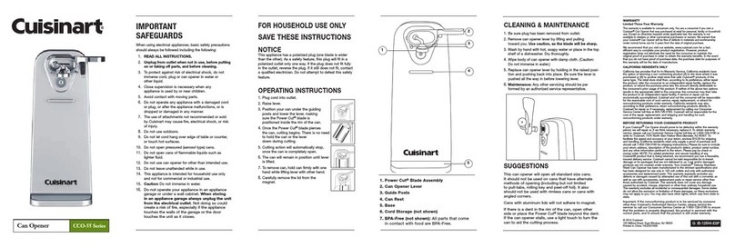 Cuisinart CCO-55 Series User manual
