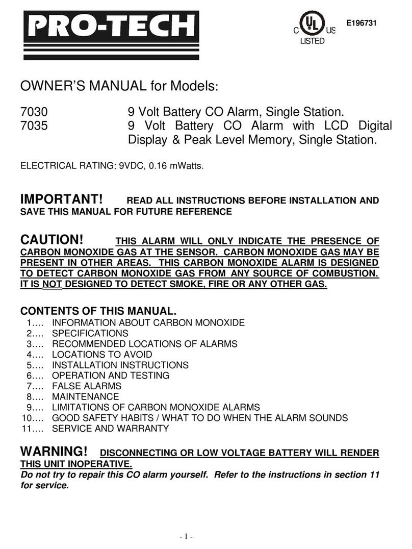 protech 7030-7035 owner's manual