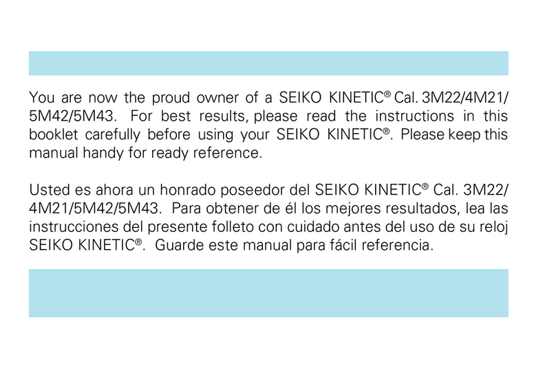 Seiko 3M22 instructions