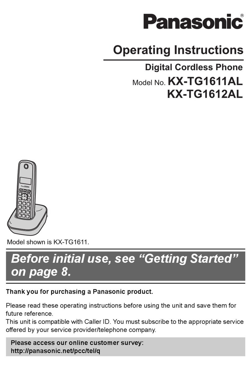 Panasonic KX-TG1611AL User manual
