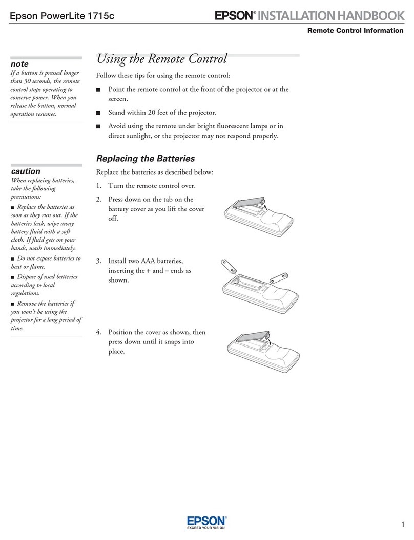Epson 1715C - PowerLite XGA LCD Projector System manual