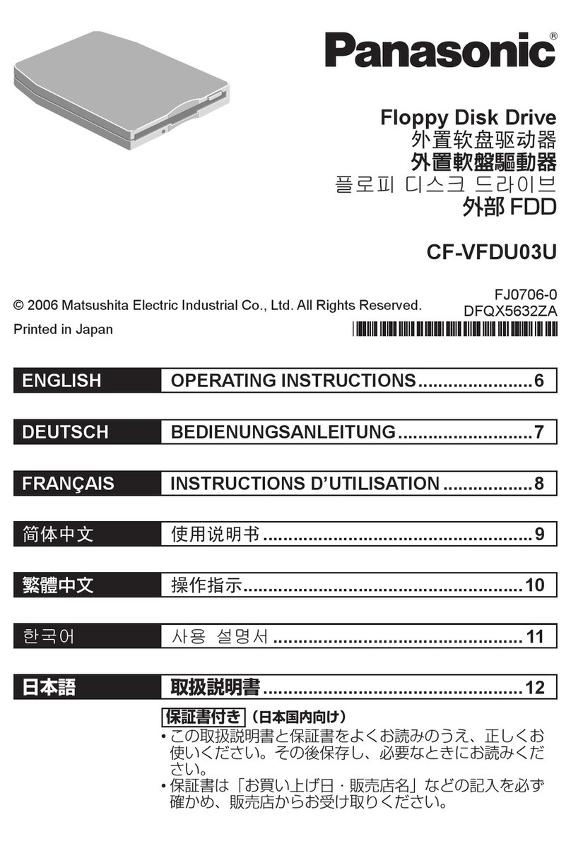 Panasonic CF-VFDU03U - 1.44 MB Floppy Disk Drive operating instructions