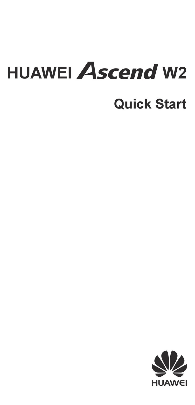 Huawei Ascend W2 User manual