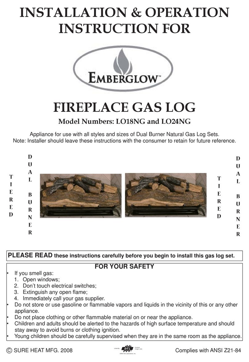 EmberGlo LO18NG Installation & operation instructions