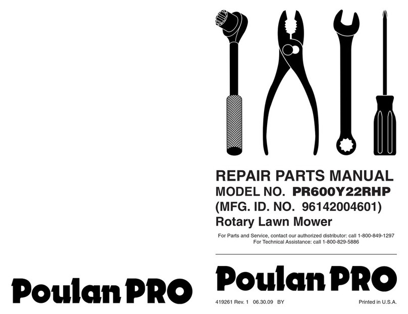 Poulan Pro PR600Y22RHP Repair parts manual