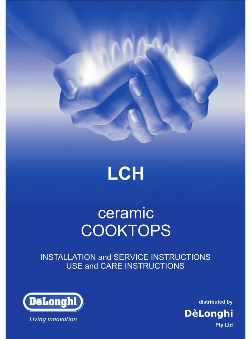 DeLonghi ceramic COOKTOPS Quick reference guide