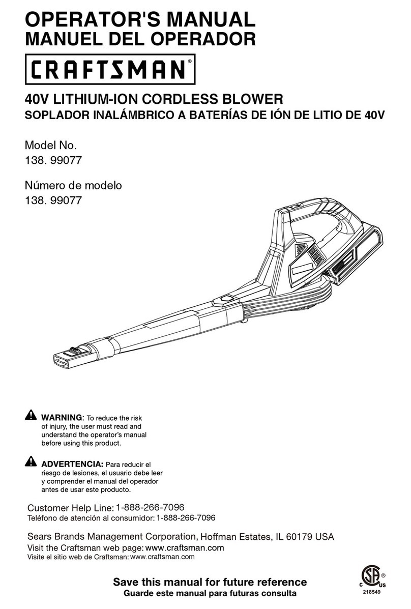 Craftsman 138. 99077 User manual