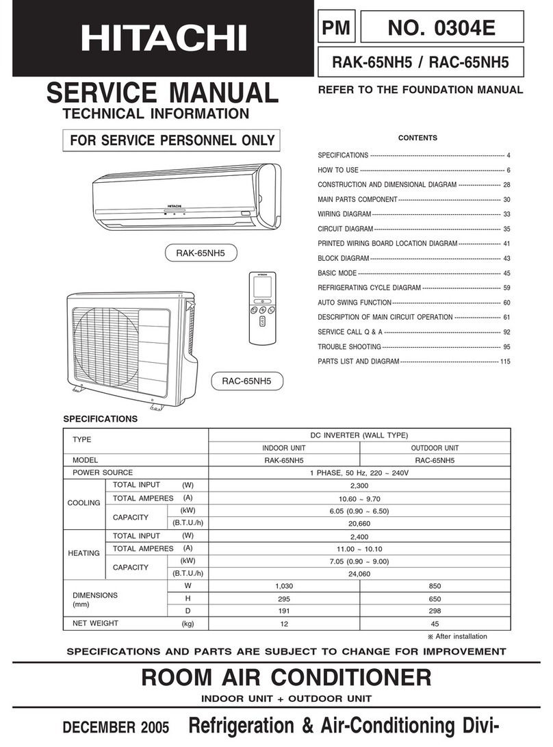 Hitachi RAK-65NH5 User manual