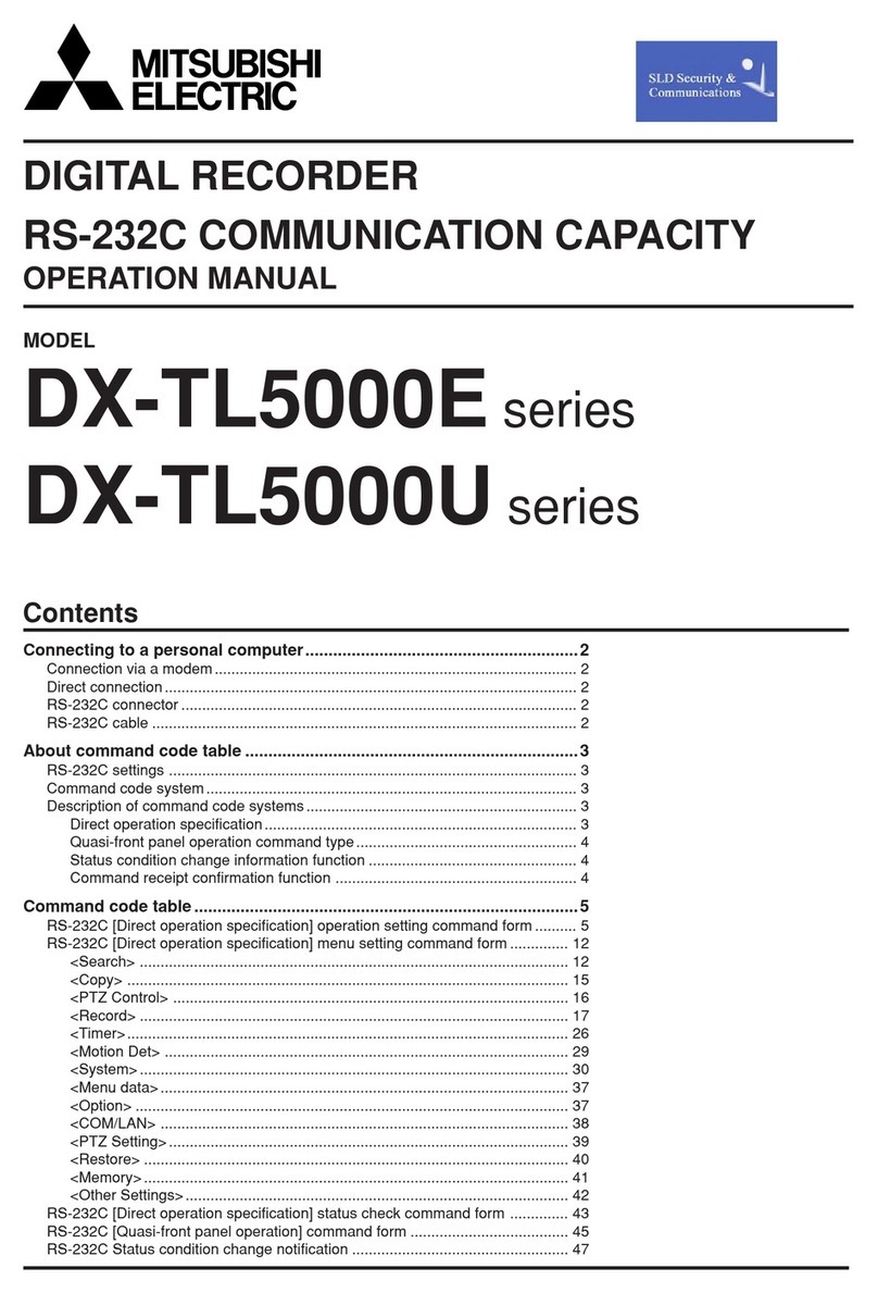 Mitsubishi Electric DX-TL5000E Operation manual Mitsubishi Electric DX-TL5000E Operation manual