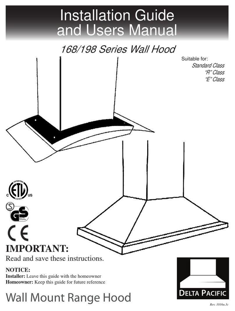 DELTA PACIFIC 168 Series Installation guide and user's manual