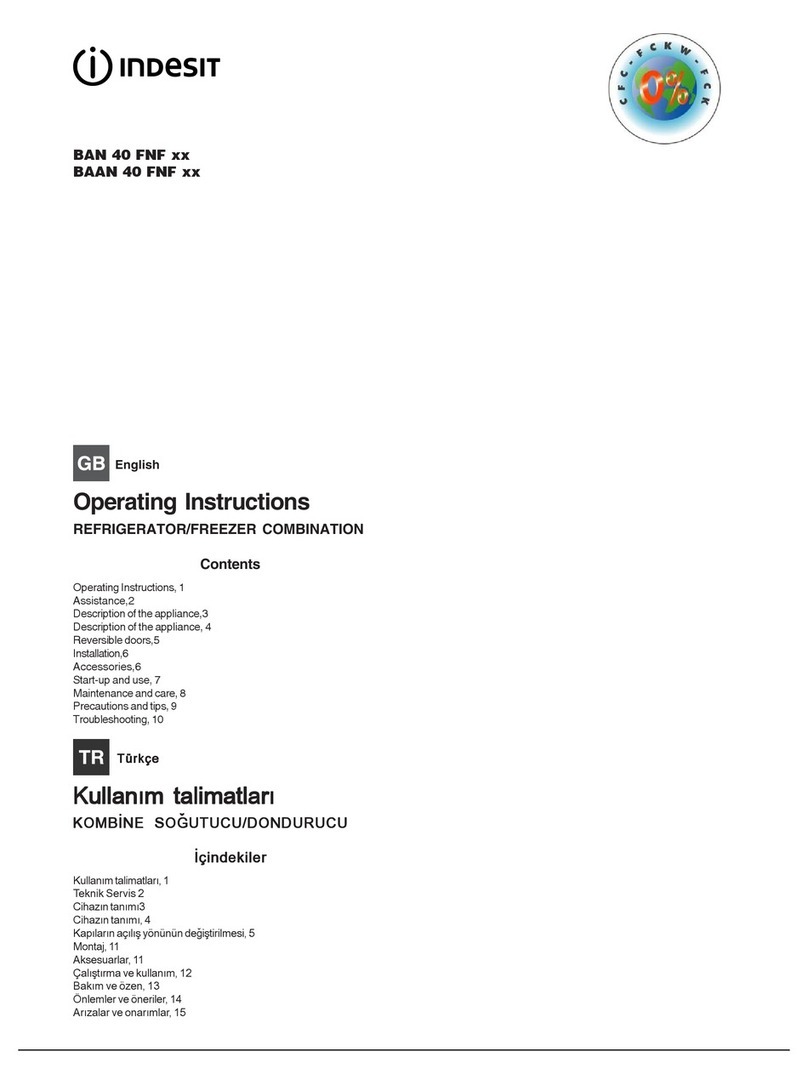 Indesit BAN 40 FNF xx operating instructions