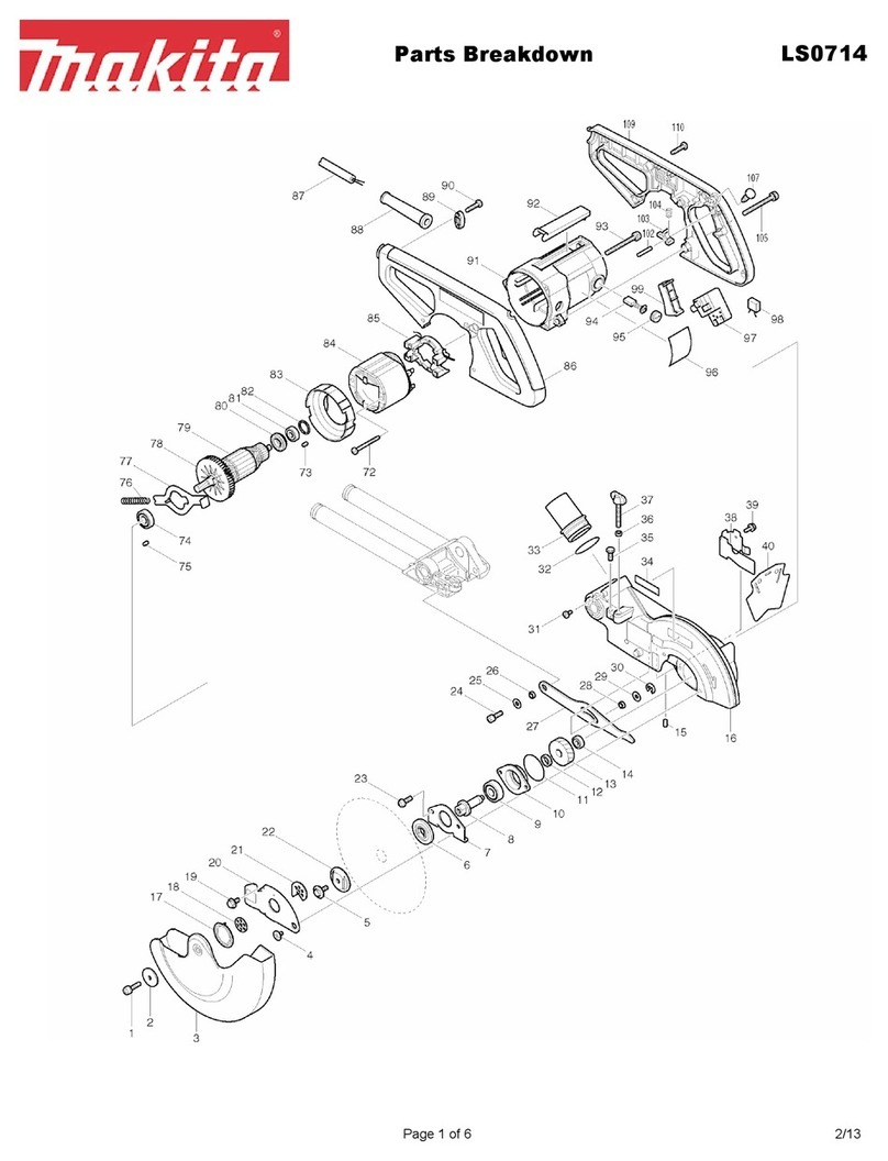 Makita LS0714 Parts Breakdown Makita LS0714 Parts Breakdown