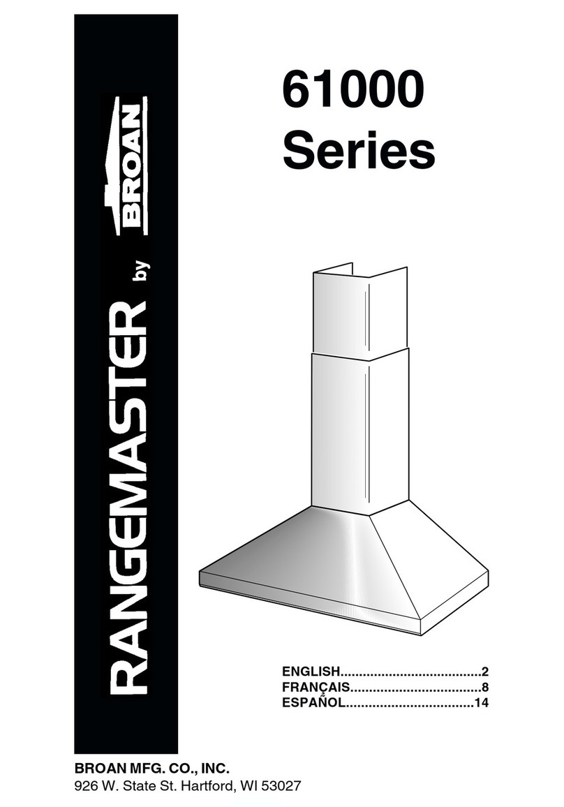 Broan Rangemaster 61000 Series User manual