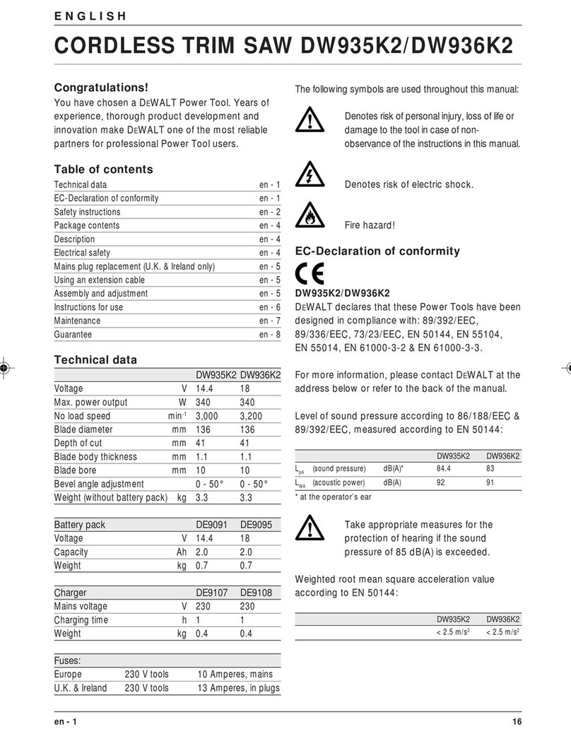 DeWalt DW935K2 User manual