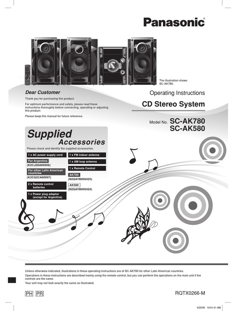 Panasonic SC-AK780 operating instructions