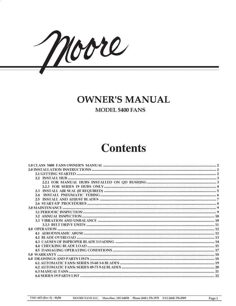 Moore 5400 owner's manual