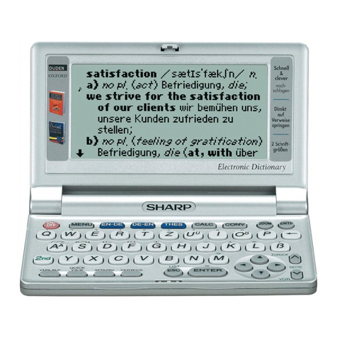 Sharp PW-E310 User manual Sharp PW-E310 User manual