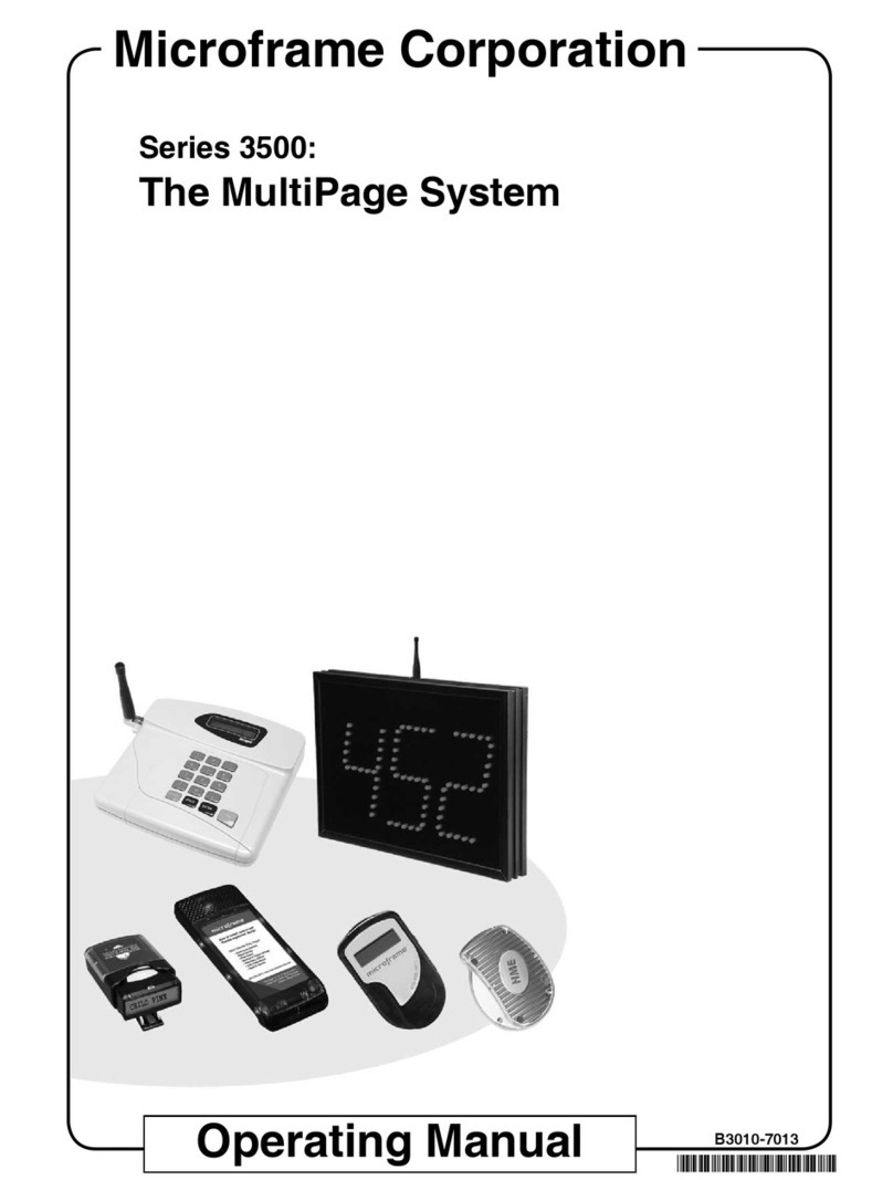 Microframe Corporation 3500 series operating manual