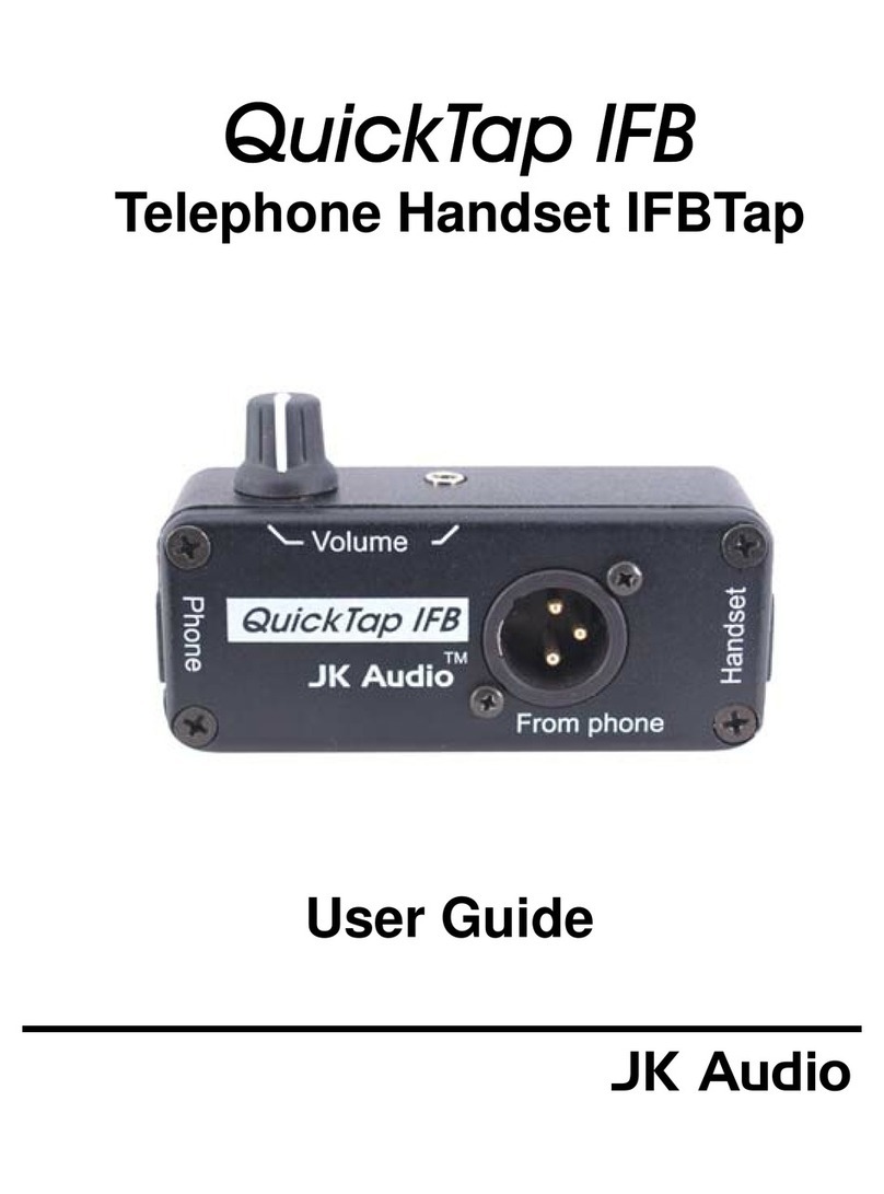 JK Audio QuickTap IFB User manual