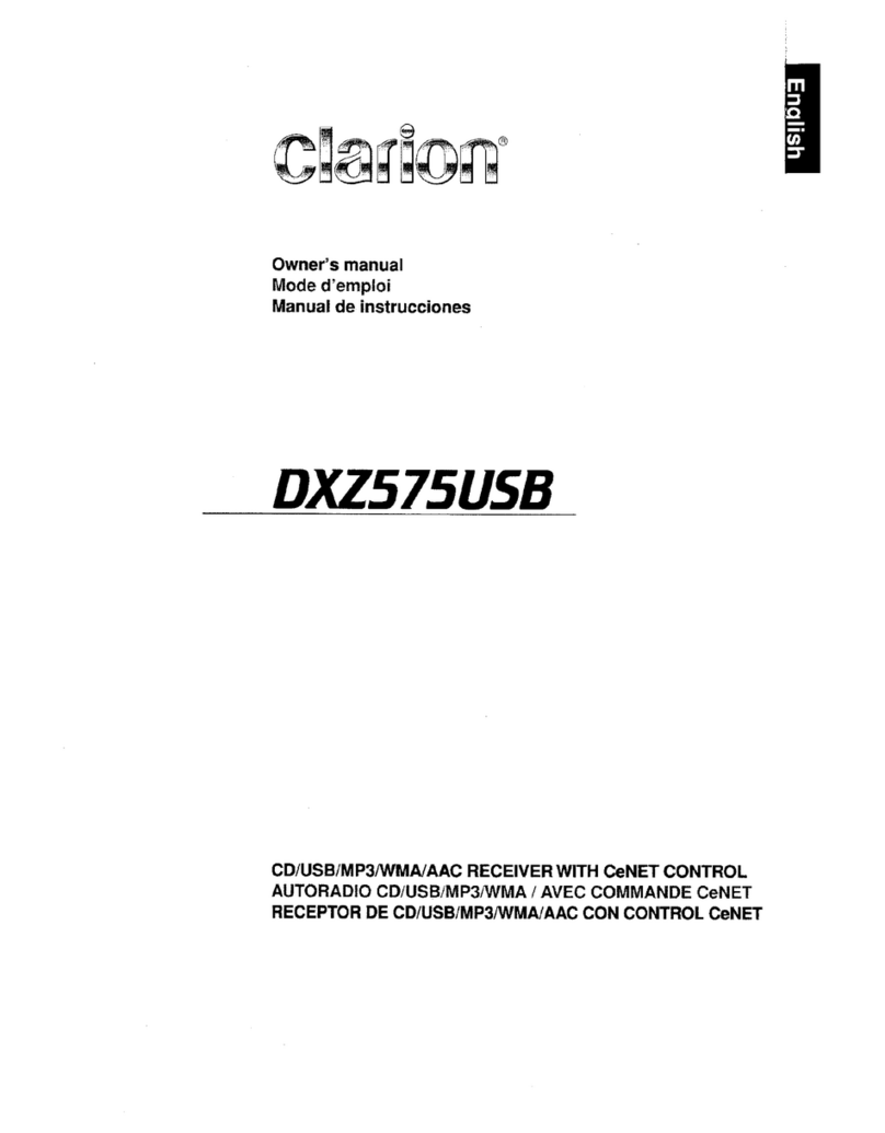 Clarion DXZS1SUSB User manual