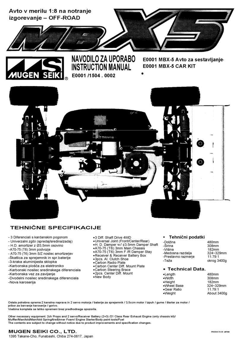 Mugen Selki E0001 MBX-5 CAR KIT instruction manual Mugen Selki E0001 MBX-5 CAR KIT instruction manual