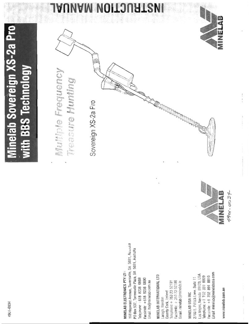 Minelab Sovereign XS-2a Pro User manual Minelab Sovereign XS-2a Pro User manual
