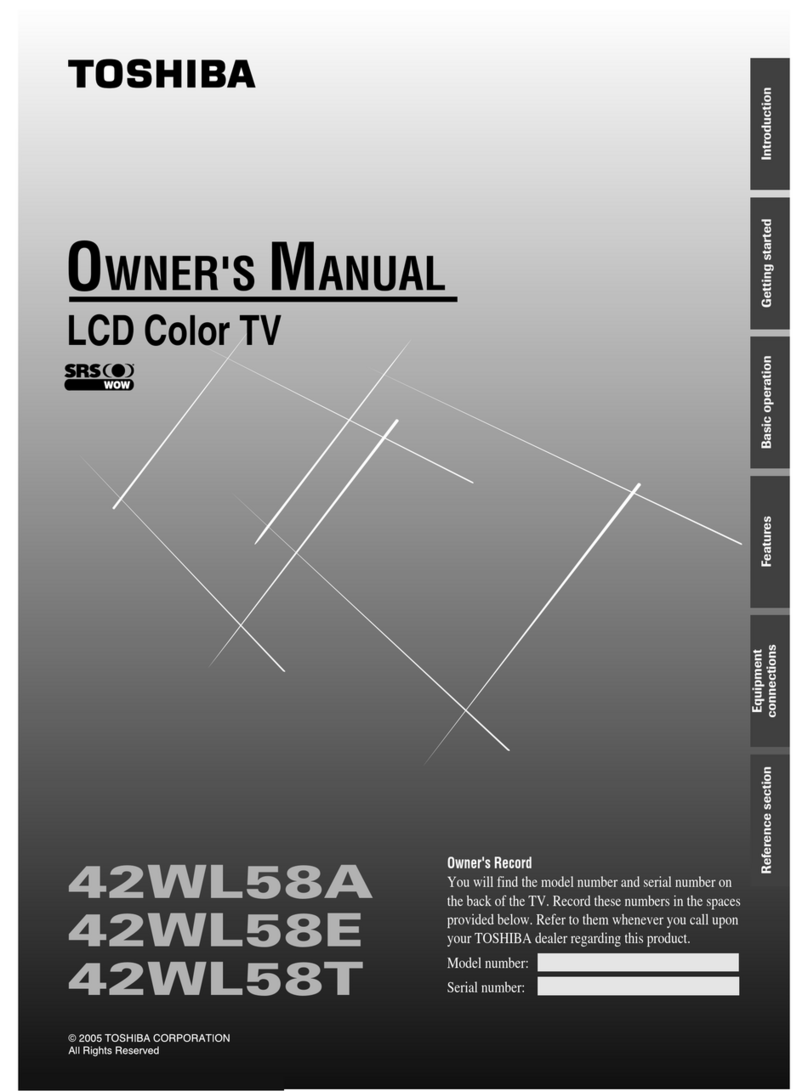 Toshiba 42WL58A User manual Toshiba 42WL58A User manual