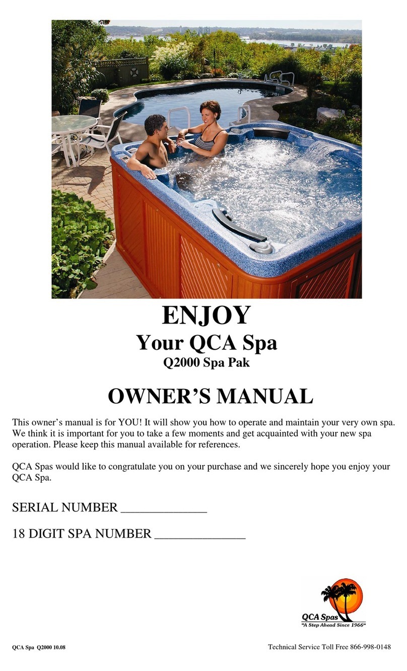 QCA Spas ENJOY Q2000 owner's manual
