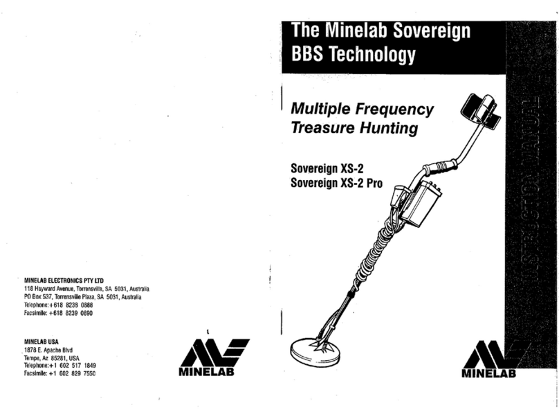 Minelab Sovereign XS-2 Pro User manual