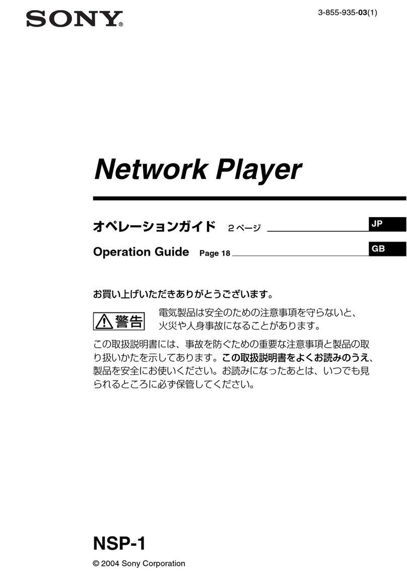 Sony NSP-1 User manual