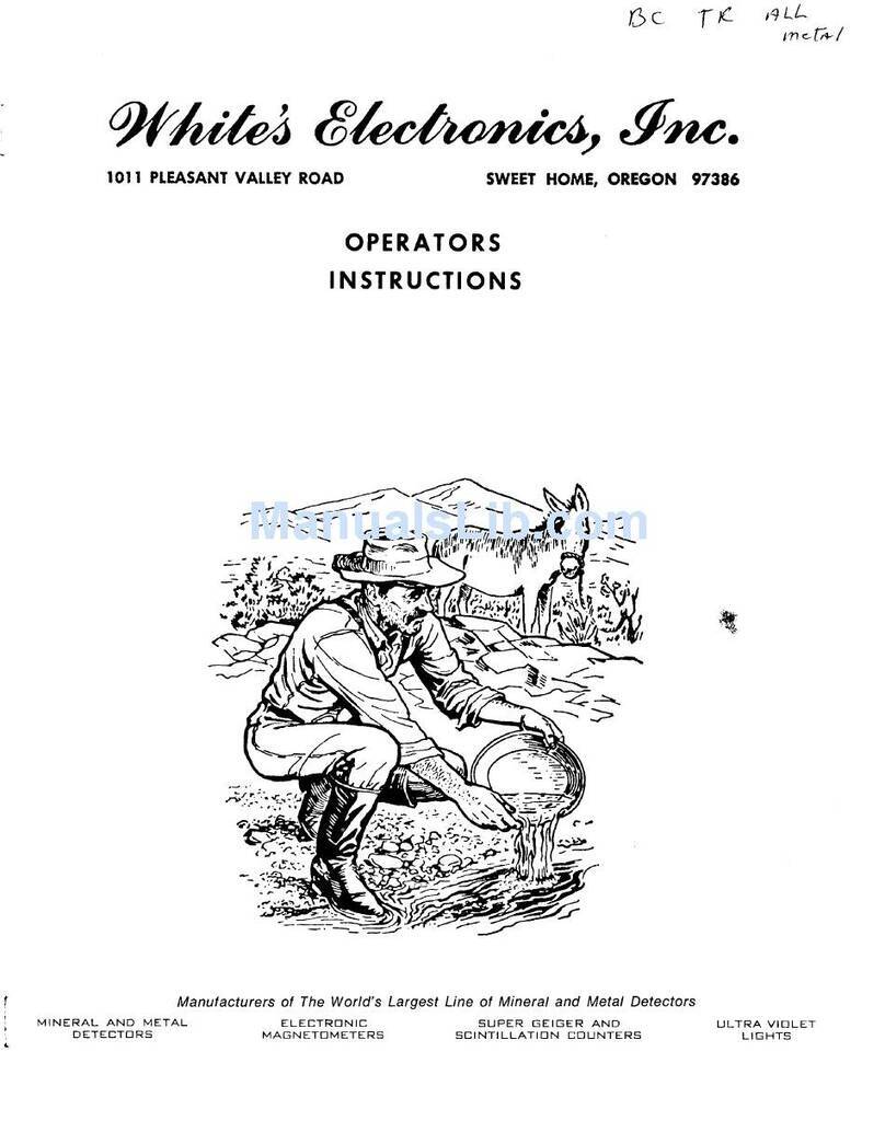 White’s Electronics Beachcomber operating instructions